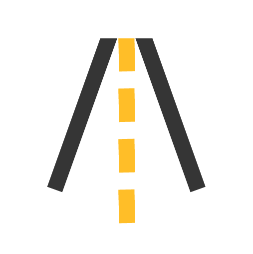 Serviced blind - road icon